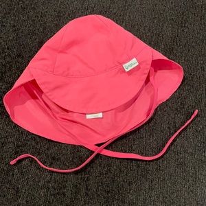 Pink green sprouts adjustable sun hat girls size 0-6m